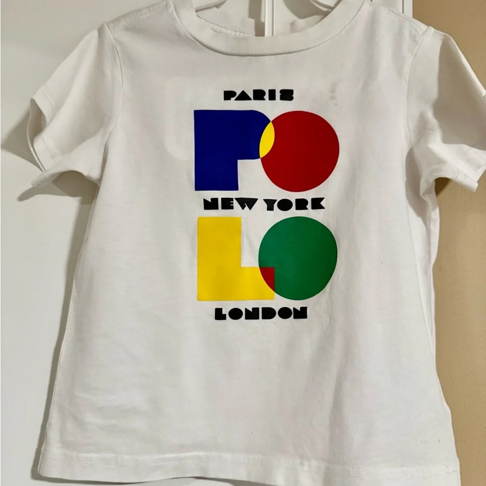 Polo by Ralph Lauren Kids White Tee with Colorful Graphic